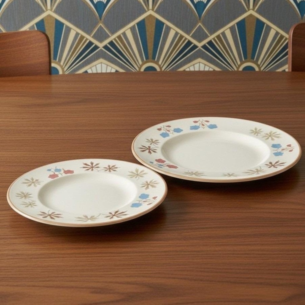 Franciscan Larkspur Bread and Butter Plates Set of 2  Mid-Century 1954-58  6.5"